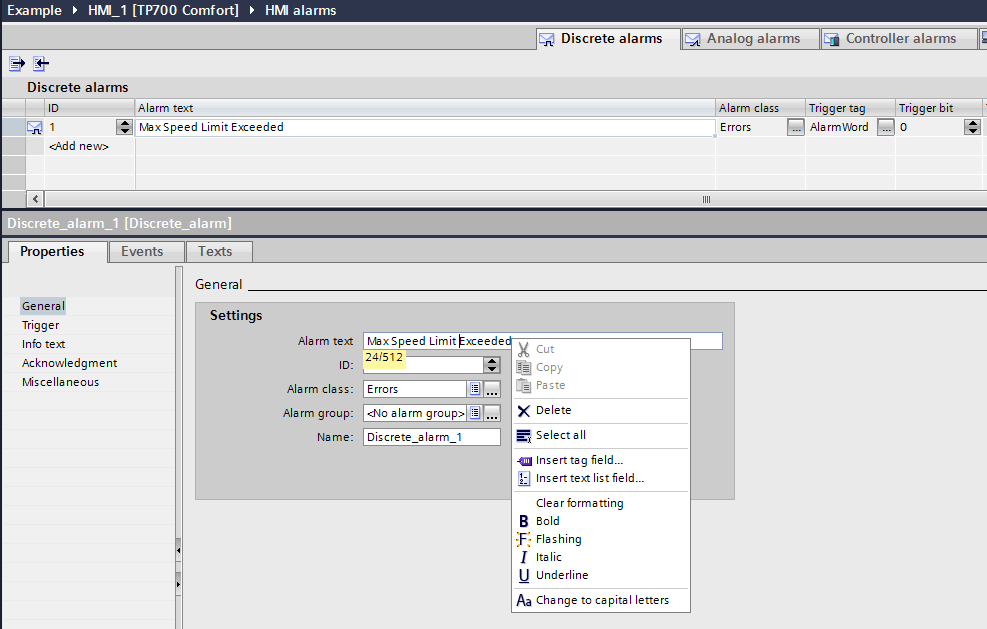 Wincc tia portal runtime professional настройка alarm view